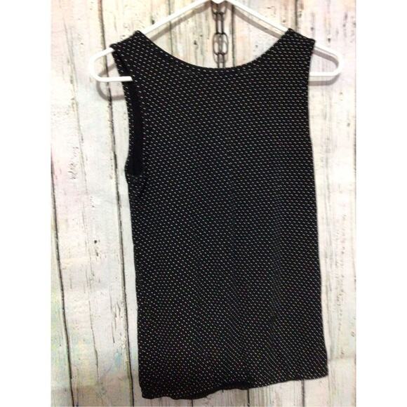 Amisu Black & White Polka Dot Tank Elastic Bottom Size Small - Picture 8 of 10
